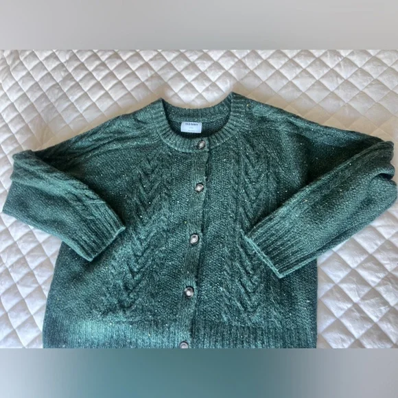 Old Navy Forest Green Women's Cardigan - Picture 1 of 8